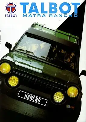 Talbot Matra Rancho Prospekt 1982