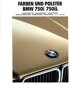 BMW 750i 750iL Farben 2.1991