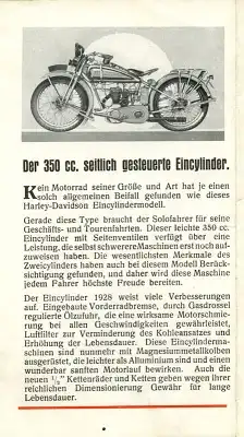 Harley-Davidson Programm 1928