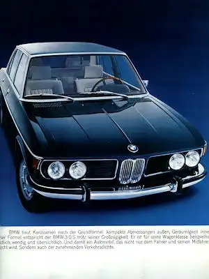 BMW 3.0 S Prospekt-Mappe 4.1971