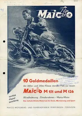 Maico M 151 und M 126 Prospekt 1952