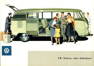 VW Sieben- oder Achtsitzer Prospekt 1958