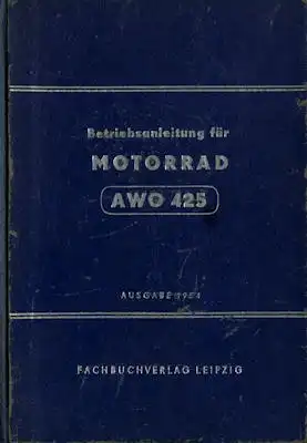 Simson AWO 425 Bedienungsanleitung 1954