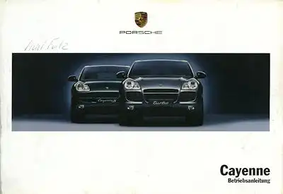 Porsche Cayenne Typ 9PA Bedienungsanleitung 5.2002