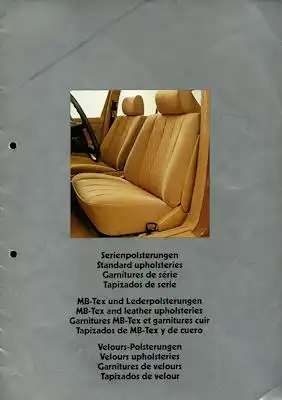 Mercedes-Benz Polsterungen 1980