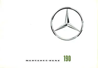 Mercedes-Benz 190 Prospekt 7.1962