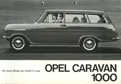 Opel Kadett Caravan 1000 Prospekt ca. 1963