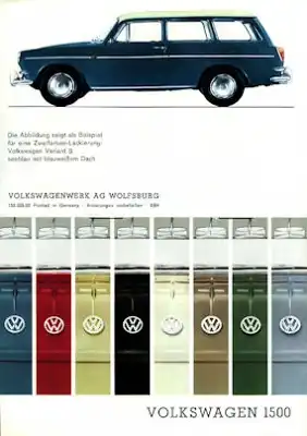 VW 1500 Farben 8.1964