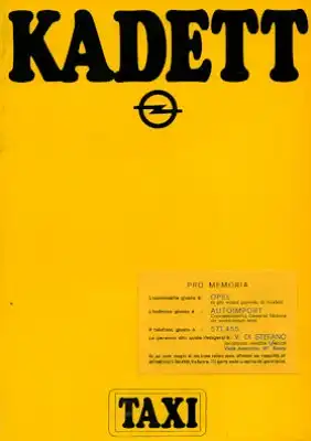 Opel Kadett D Taxi Prospekt 1983 it
