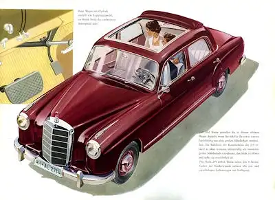 Mercedes-Benz 219 Prospekt ca. 1958