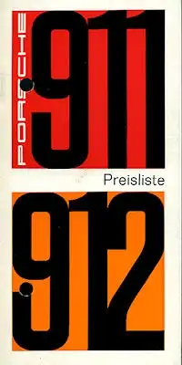 Porsche 911 / 912 Preisliste 4.1965