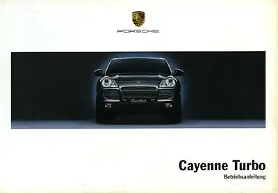Porsche Cayenne Turbo Bedienungsanleitung 8.2003