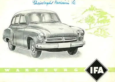Wartburg 311 Prospekt 1950er Jahre