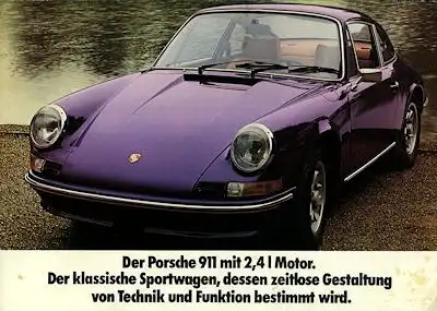 Porsche 911 2,4 Liter Prospekt 1972