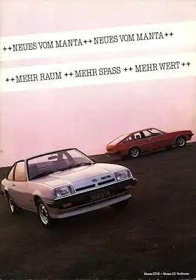 Opel Manta / Manta CC Prospekt 1980