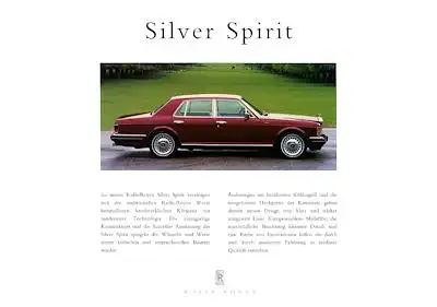 Rolls-Royce Silver Spirit / Spur Prospekt 1995