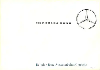 Mercedes-Benz Automatisches Getriebe Prospekt 6.1965
