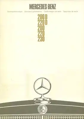 Mercedes-Benz 200-230 Serienpolsterungen 12.1967