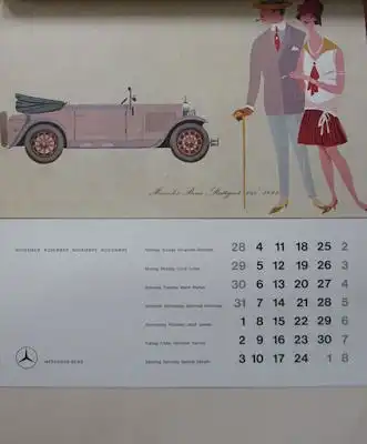 Mercedes-Benz Kalender 1962