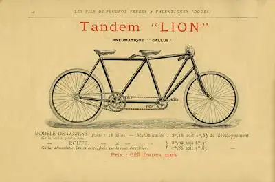 Peugeot Fahrrad Programm 1896