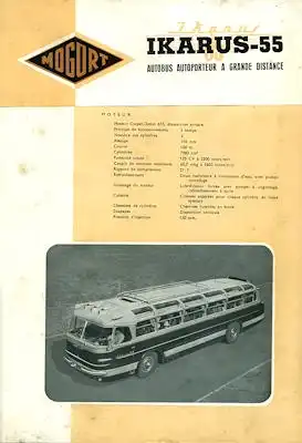 Mogürt Ikarus 55 Prospekt 1950er Jahre