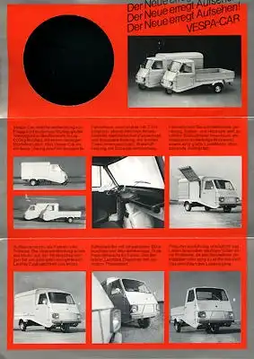 Vespa Car Prospekt 1970er Jahre