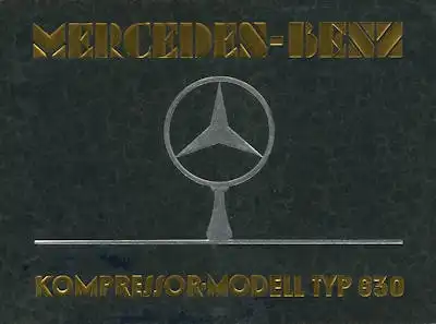 Mercedes-Benz 24/100/140 PS Typ 630 Prospekt 8.1928