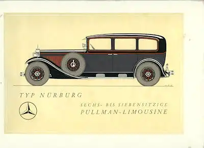 Mercedes-Benz Typ Nürburg 18/80 PS Prospekt 8.1929