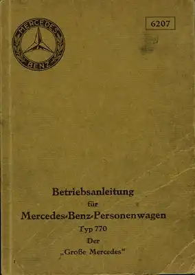 Mercedes-Benz Typ 770 Bedienungsanleitung 6.1931