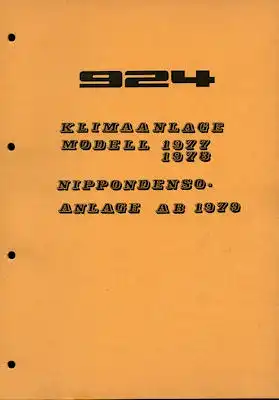 Porsche Klimaanlage Kundendienst Information 1981