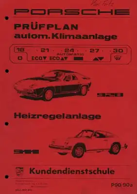 Porsche Klimaanlage Kundendienst Information 1981