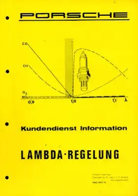 Porsche Lambda Reglung Kundendienst Information 12.1986