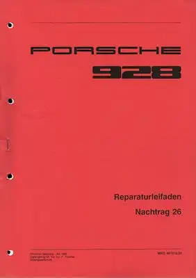 Porsche 928 Reparaturanleitung 7.1990