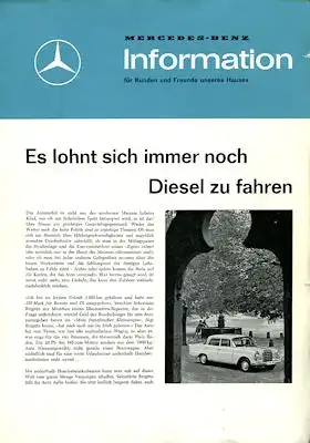 Mercedes-Benz Informationen Diesel 4.1967