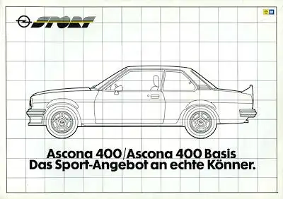 Opel Ascona 400 Prospekt 1981