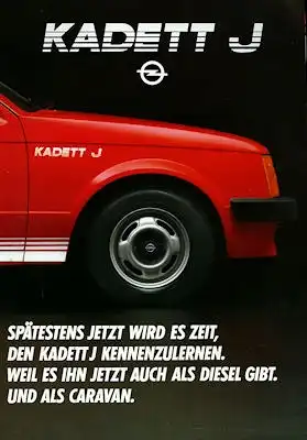 Opel Kadett D J Prospekt 1984