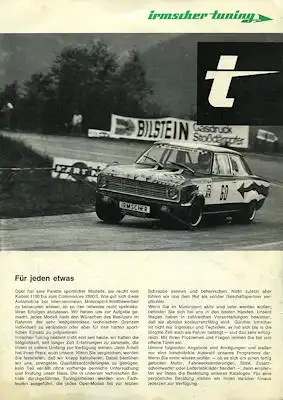 Opel Irmscher Prospekt 1972