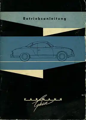 VW Karmann Ghia 1200 Bedienungsanleitung 1961