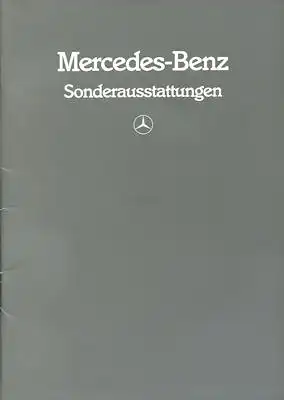 Mercedes-Benz Sonderausstattung Prospekt 1986