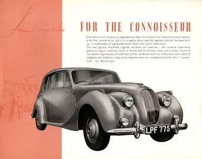 Lagonga 2,5 Liter Saloon & Coupe Prospekt ca. 1950