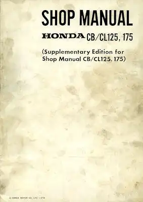 Honda CB / CL 125 175 Reparaturanleitung 1972 e