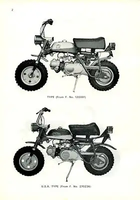Honda Monkey Z 50 A Reparaturanleitung 1971 e