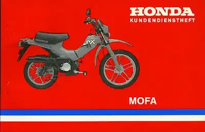 Honda Kundendienstheft Mofa 1980er Jahre
