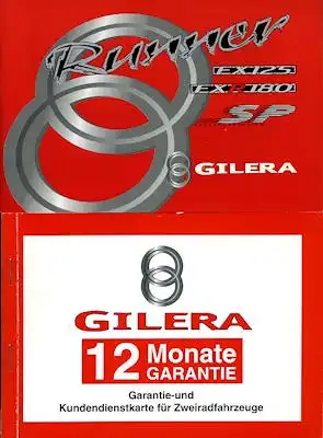 Gilera Runner Roller Bedienungsanleitung 1999