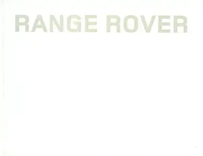Range Rover Programm 2008