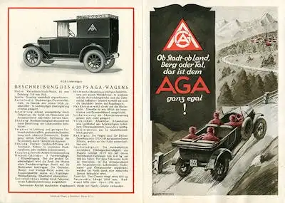 AGA 6/20 PS Prospekt 1920er Jahre