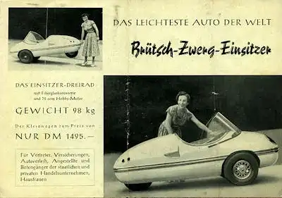 Brütsch Zwerg Prospekt 1950er Jahre