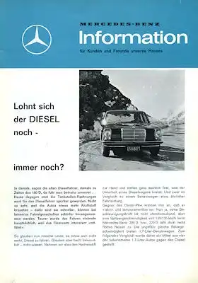 Mercedes-Benz Information Diesel 1971/72