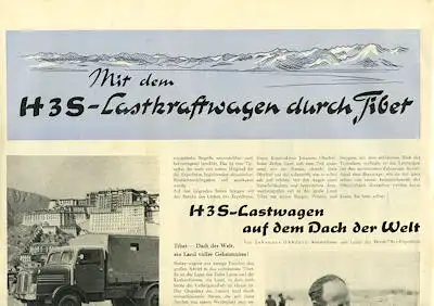 Horch H3A Lkw Prospekt 1957