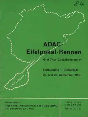 Programm Nürburgring 24.9.1966